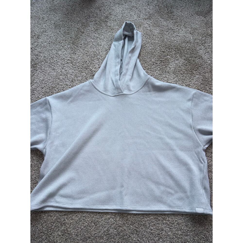 Hollister - Gilly Hicks Cozy Waffle Hoodie - Light Heather Gray, Large